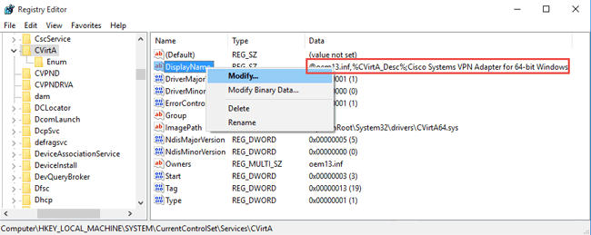 Замена cisco vpn client windows 10